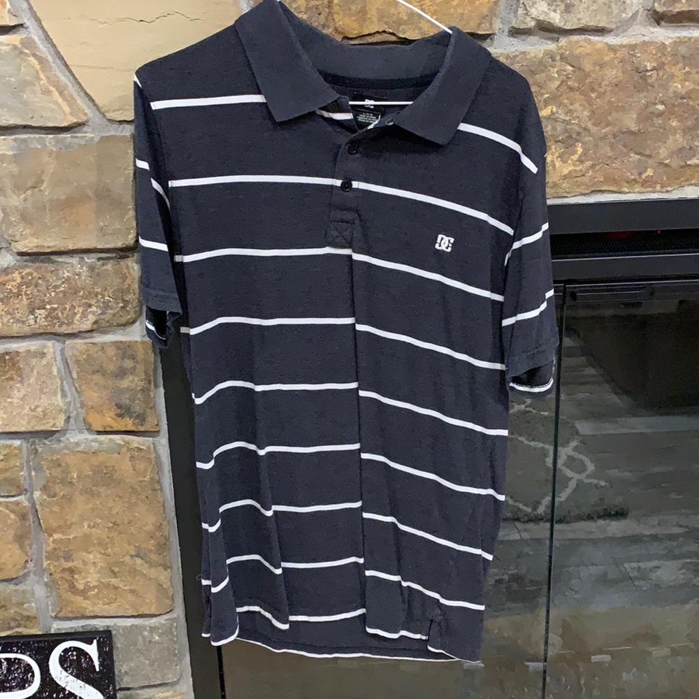 Stripped DC polo